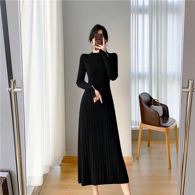 Slim autumn and winter temperament dress for women