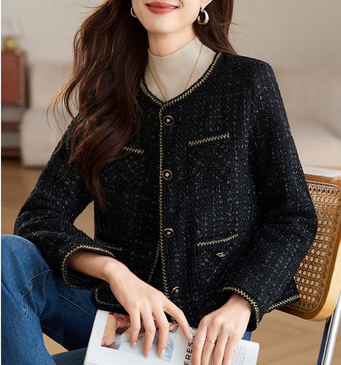 Spring and autumn coat black jacket for women