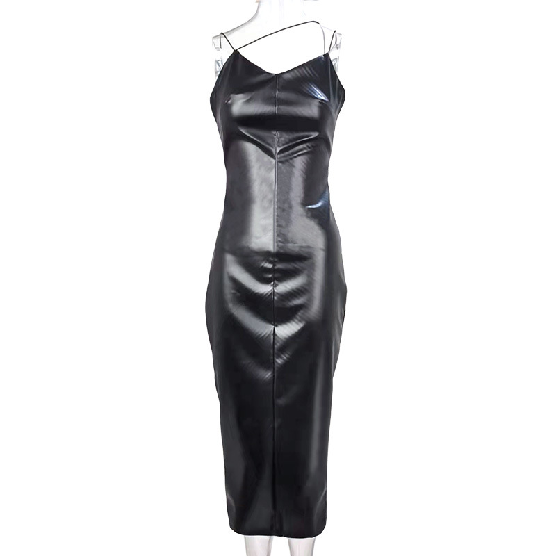 Sexy sling pinched waist dress for women