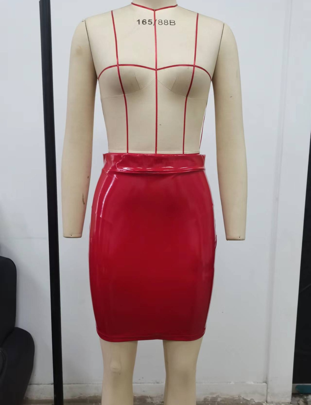 Temperament glossy fashion package hip skirt for women