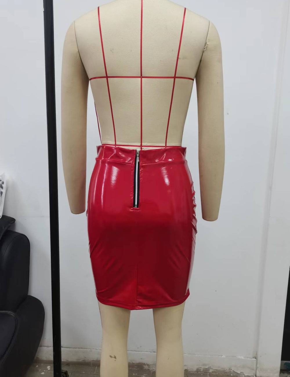 Temperament glossy fashion package hip skirt for women