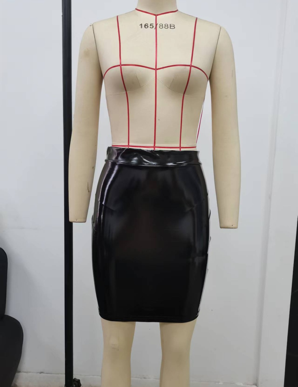 Temperament glossy fashion package hip skirt for women