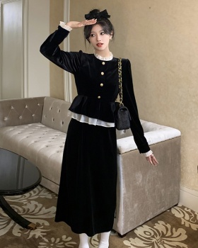 Temperament large yard splice dress for women