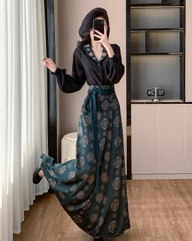 Chinese style long skirt Han clothing shirt 2pcs set