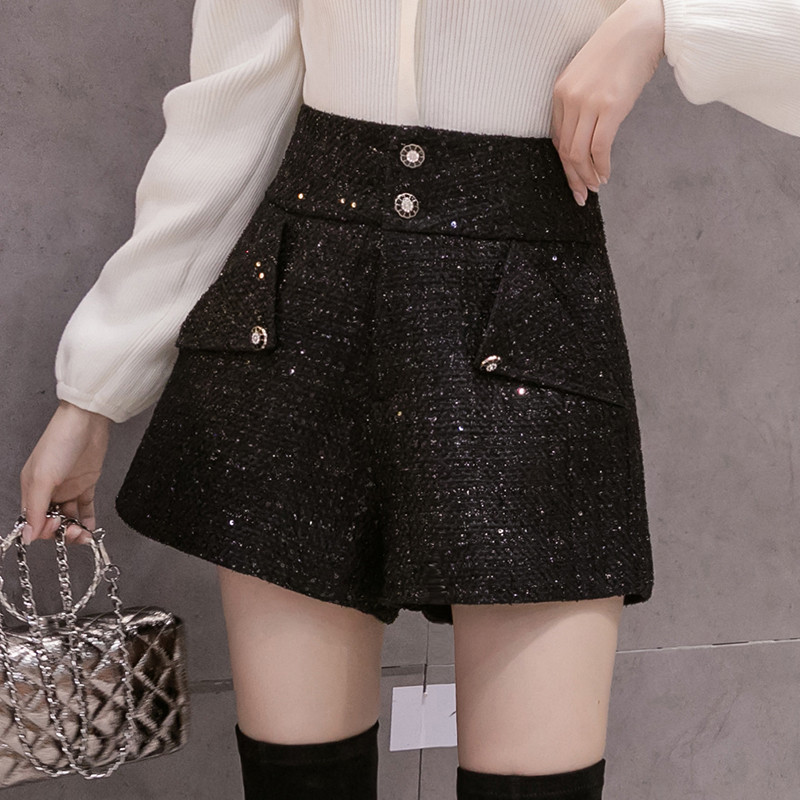 Autumn and winter shorts sequins boots pants for women