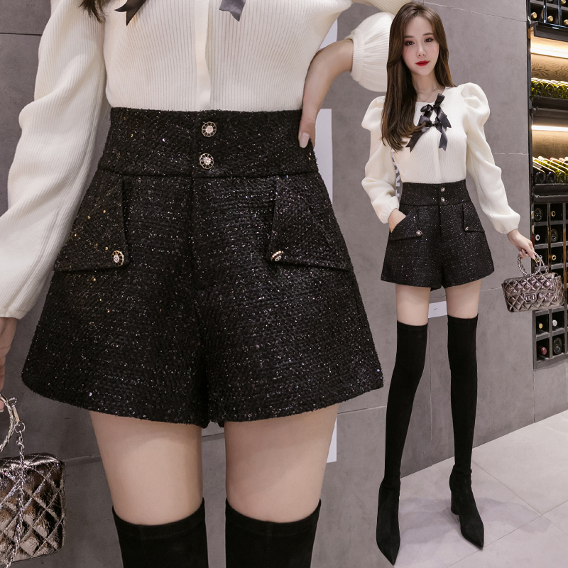 Autumn and winter shorts sequins boots pants for women