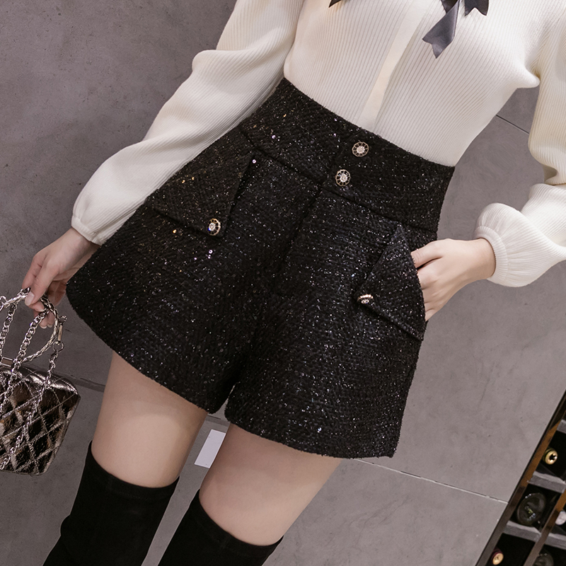 Autumn and winter shorts sequins boots pants for women