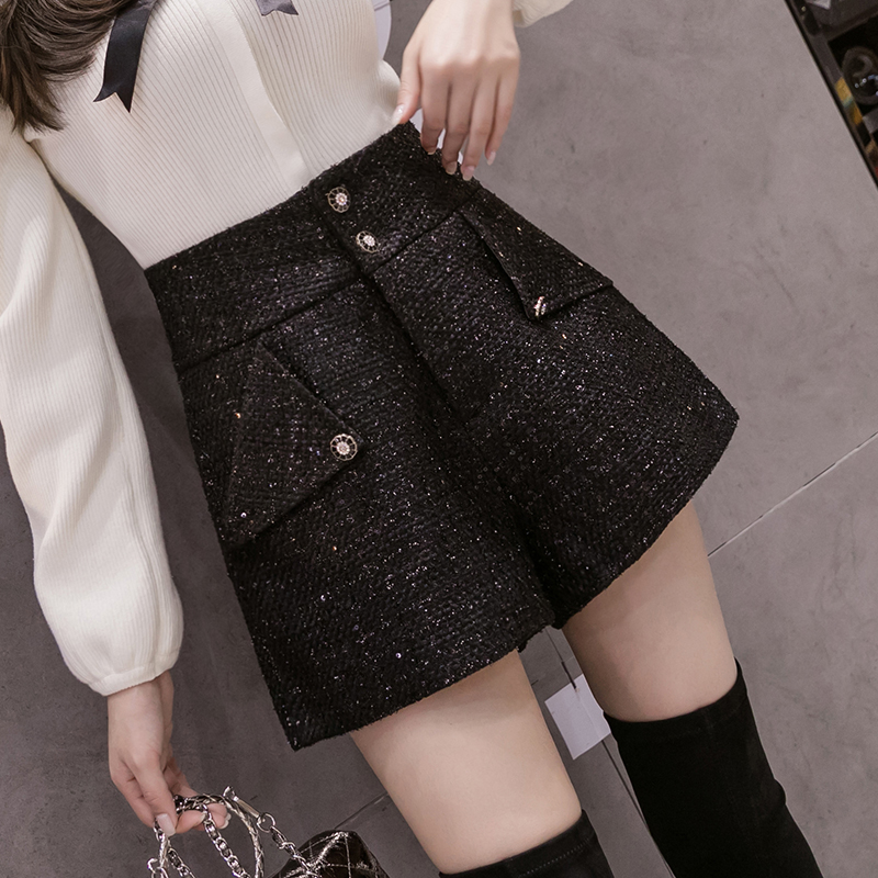 Autumn and winter shorts sequins boots pants for women