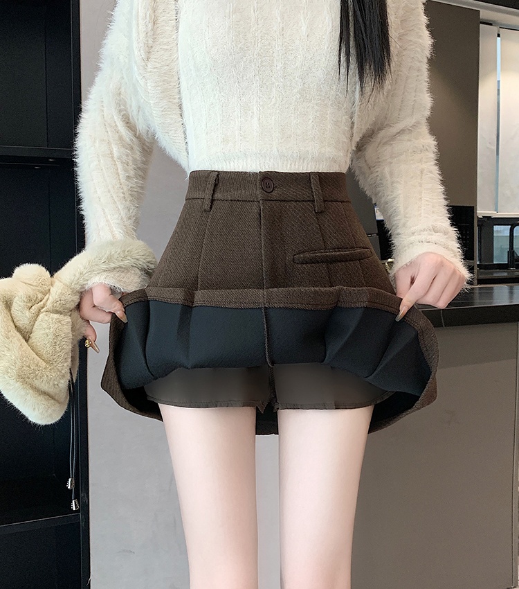 Anti emptied skirt autumn and winter short skirt