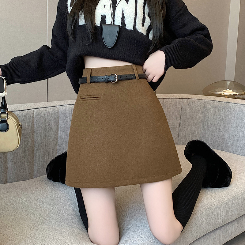 A-line slim spicegirl autumn and winter skirt