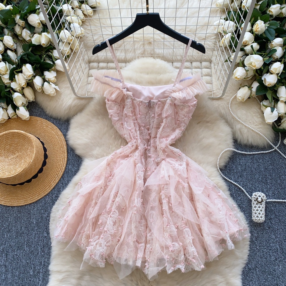 France style small dress flowers dress for women