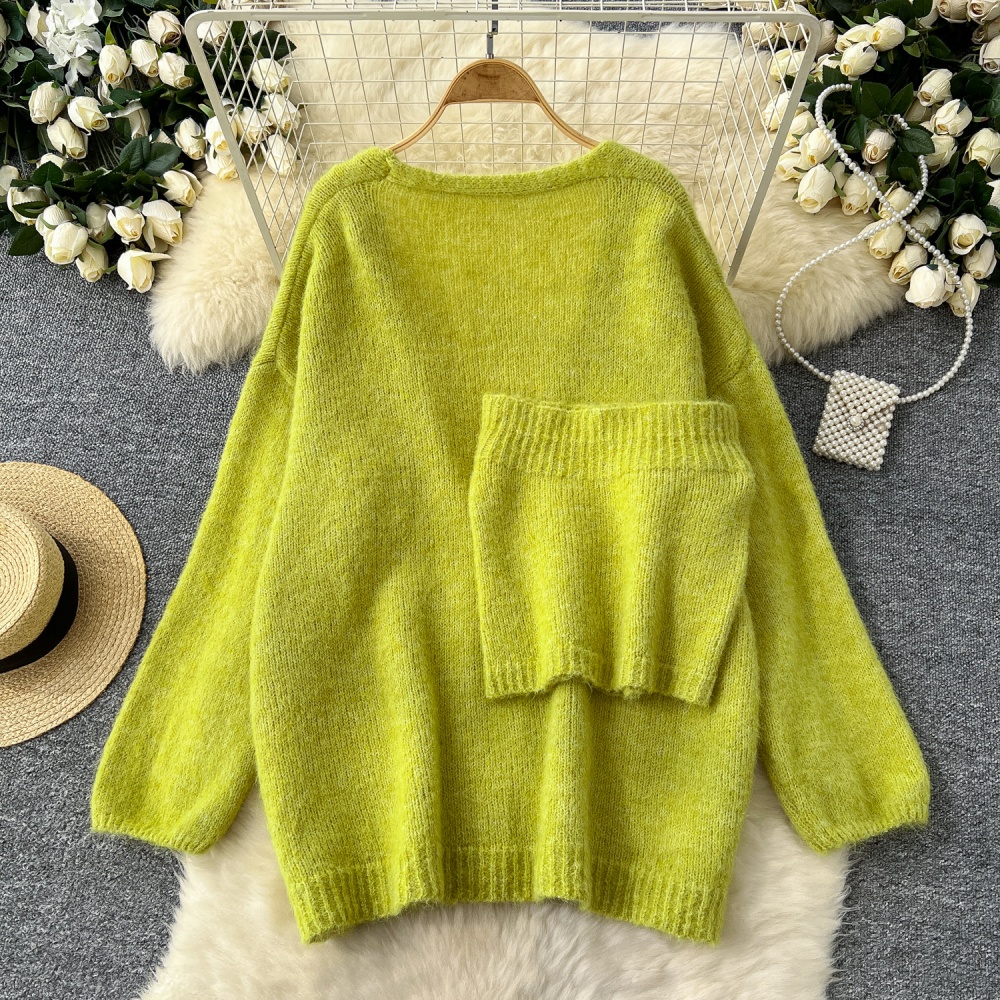 Wrapped chest all-match sweater buckle vest for women