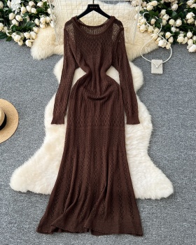 Knitted strap dress dress 2pcs set for women