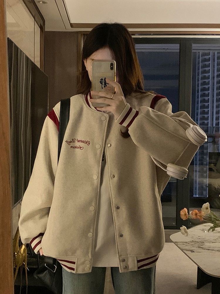 Embroidery jacket clip cotton coat for women