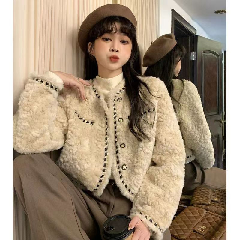 Autumn and winter jacket chanelstyle tops for women