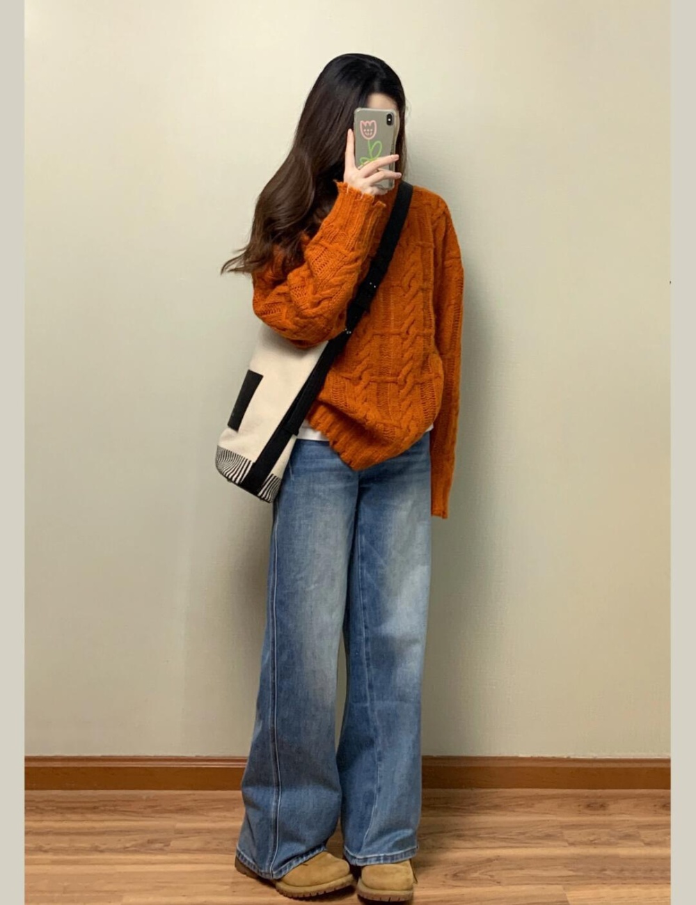 Pumpkin twist retro tops tender lazy sweater for women