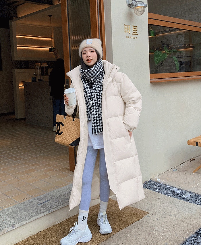 Long bread clothing exceed knee cotton coat for women