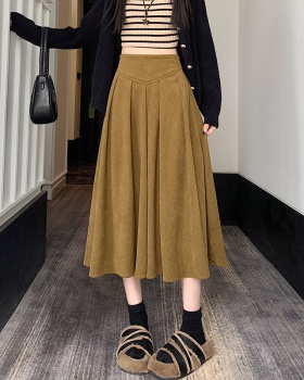 Corduroy all-match big skirt autumn and winter skirt