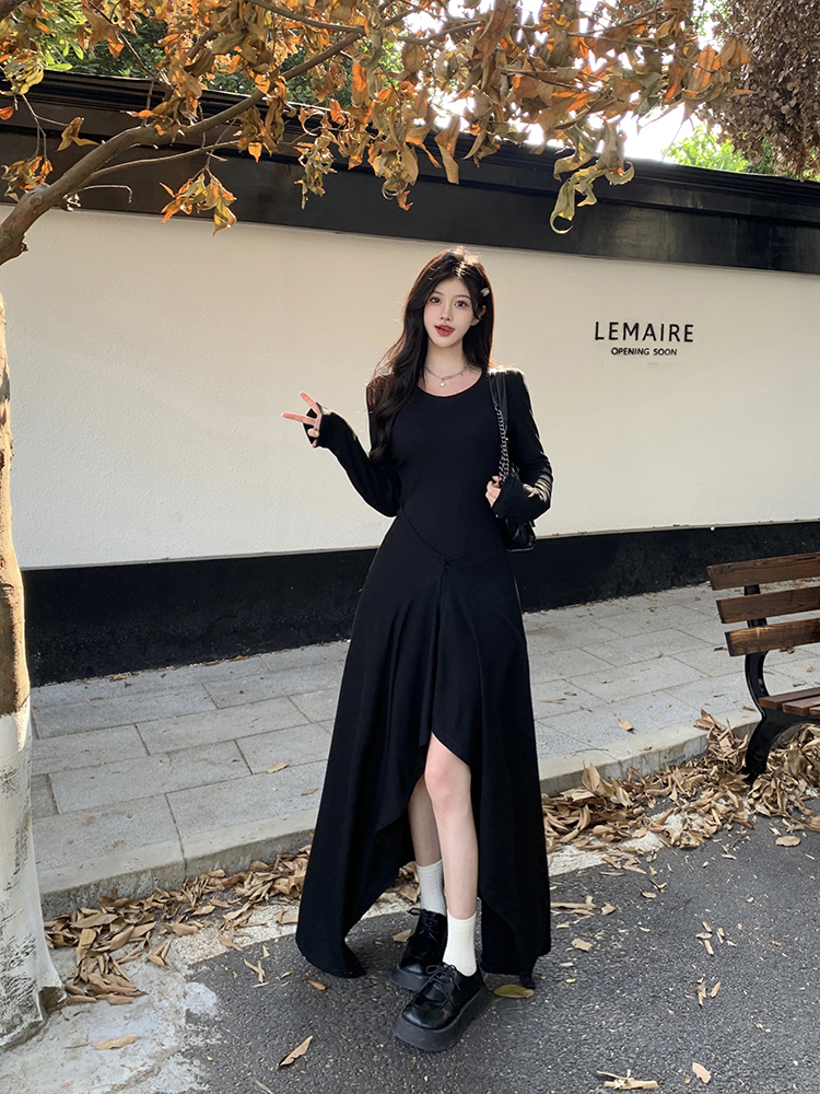 Large yard wear dress Hepburn style long dress for women