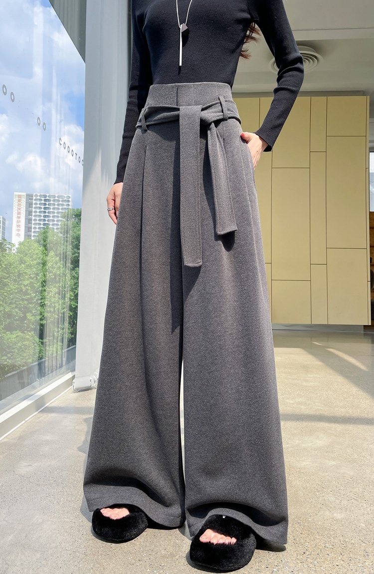 Mopping drape wide leg pants bandage pants for women