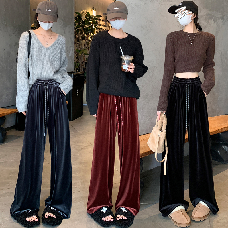 High waist casual pants wide leg pants for women