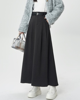 Long all-match long skirt pleated skirt for women