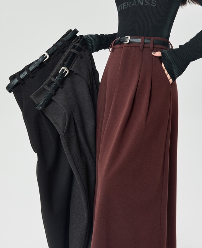 Long all-match long skirt pleated skirt for women