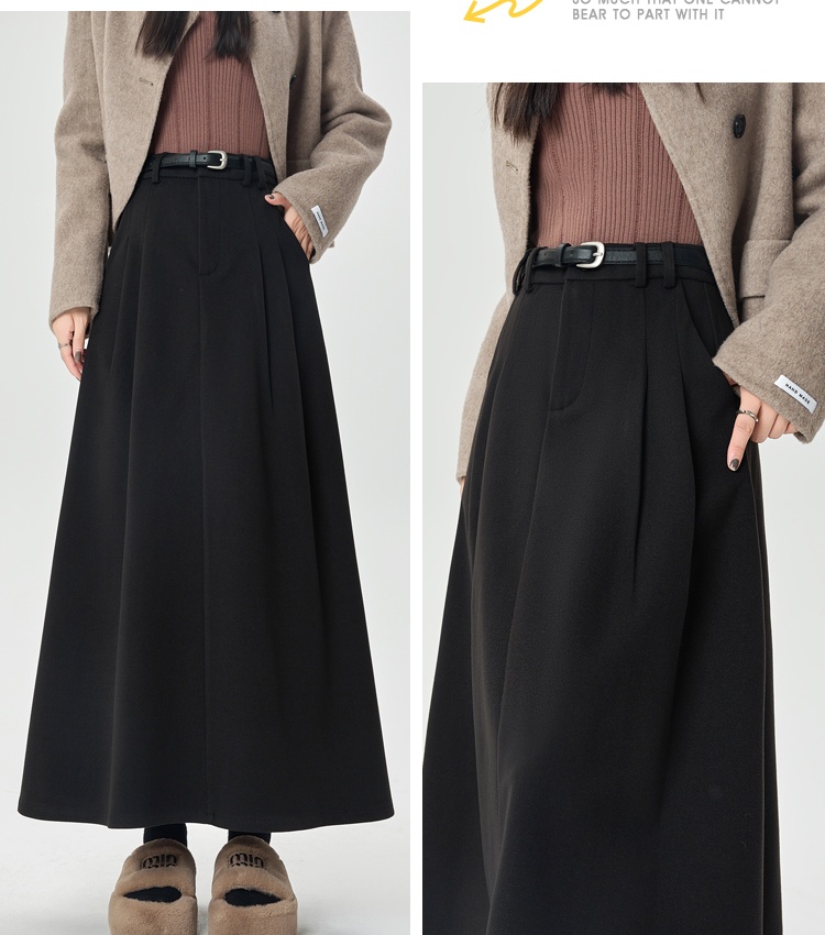 Long all-match long skirt pleated skirt for women