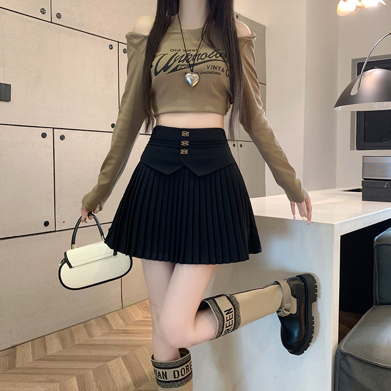 All-match anti emptied skirt high waist slim short skirt