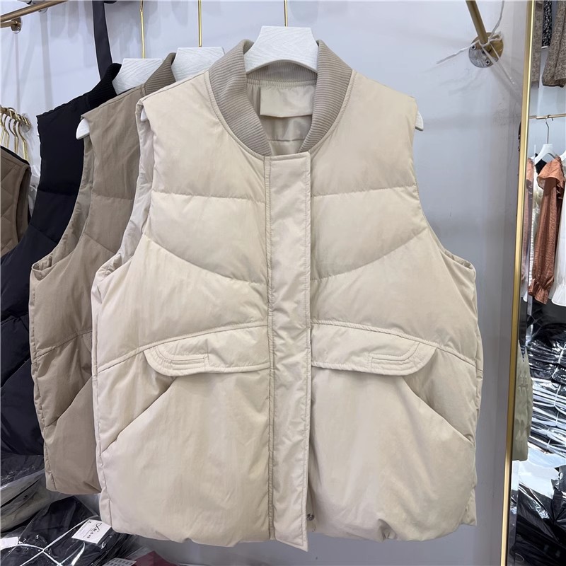 Autumn and winter cotton thick coat pure down waistcoat