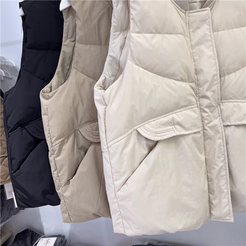 Autumn and winter cotton thick coat pure down waistcoat