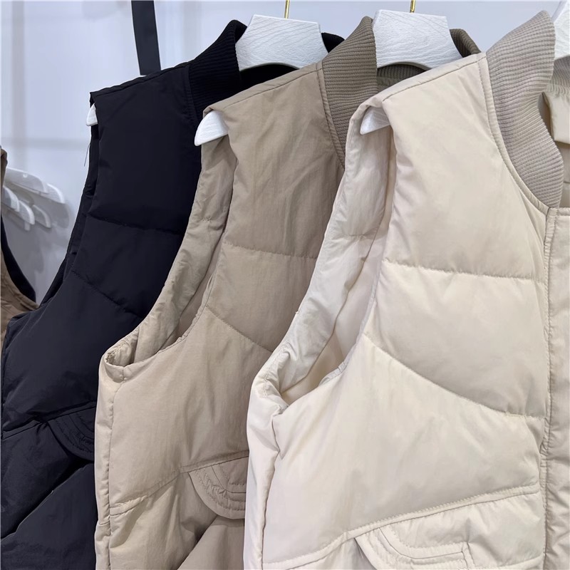 Autumn and winter cotton thick coat pure down waistcoat