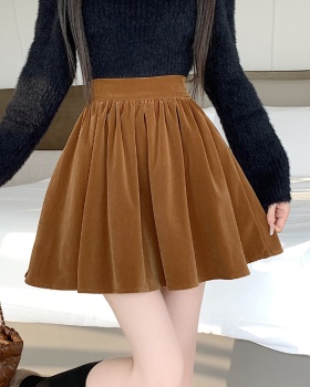 Autumn and winter anti emptied short skirt slim puff skirt