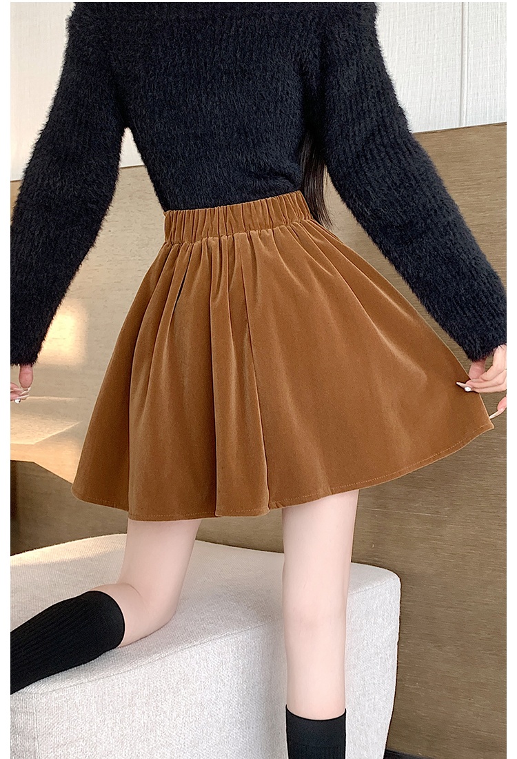 Autumn and winter anti emptied short skirt slim puff skirt