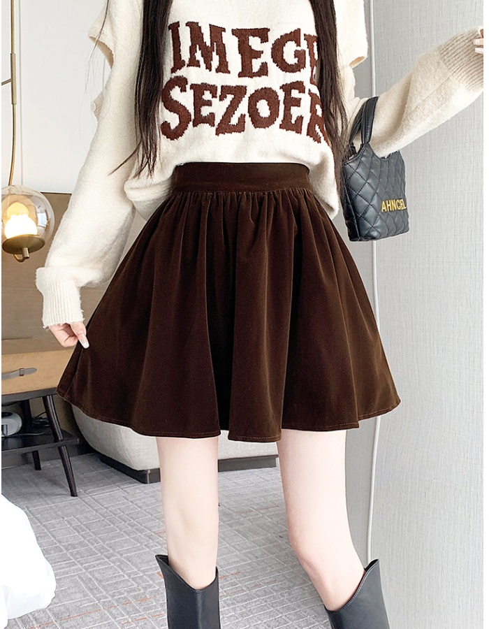 Autumn and winter anti emptied short skirt slim puff skirt