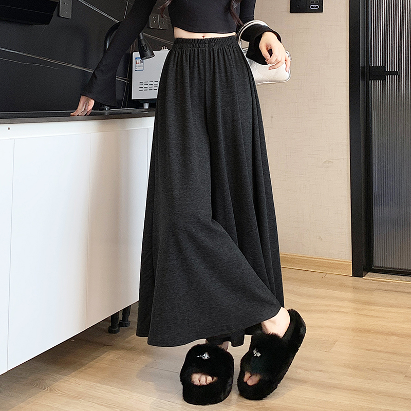 Casual loose culottes pure autumn and winter wide leg pants