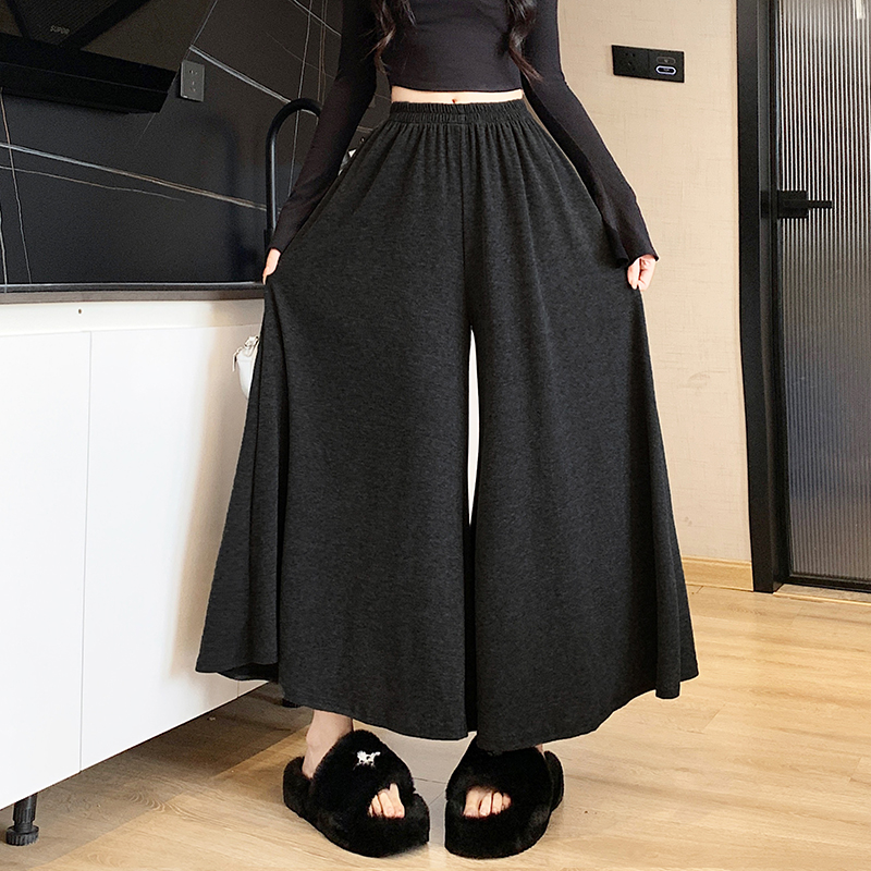 Casual loose culottes pure autumn and winter wide leg pants