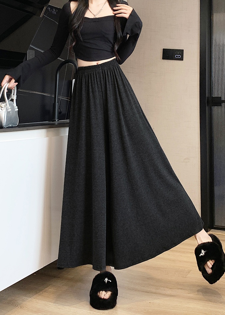 Casual loose culottes pure autumn and winter wide leg pants