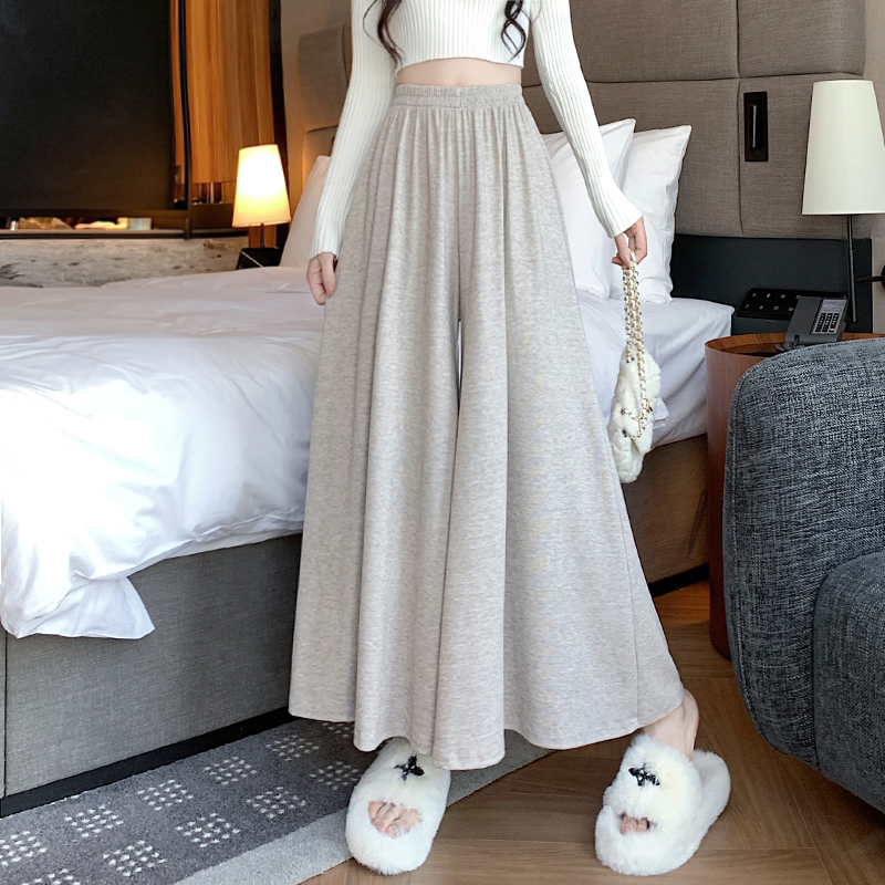 Casual loose culottes pure autumn and winter wide leg pants