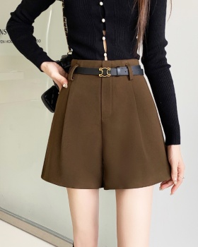 High waist wide leg pants woolen boots pants for women