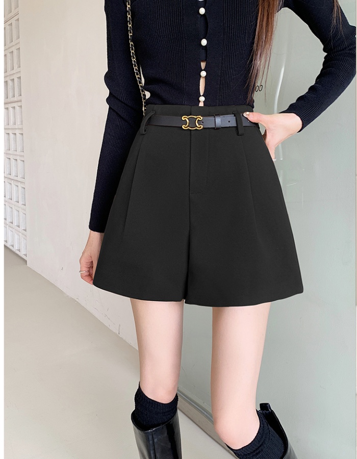 High waist wide leg pants woolen boots pants for women