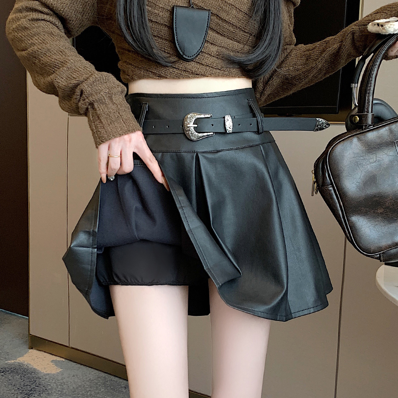 Autumn and winter boots high waist skirt for women