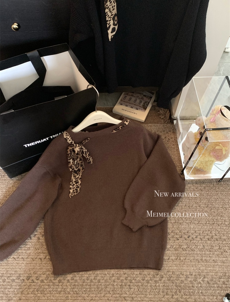 Leopard autumn and winter scarves frenum sweater