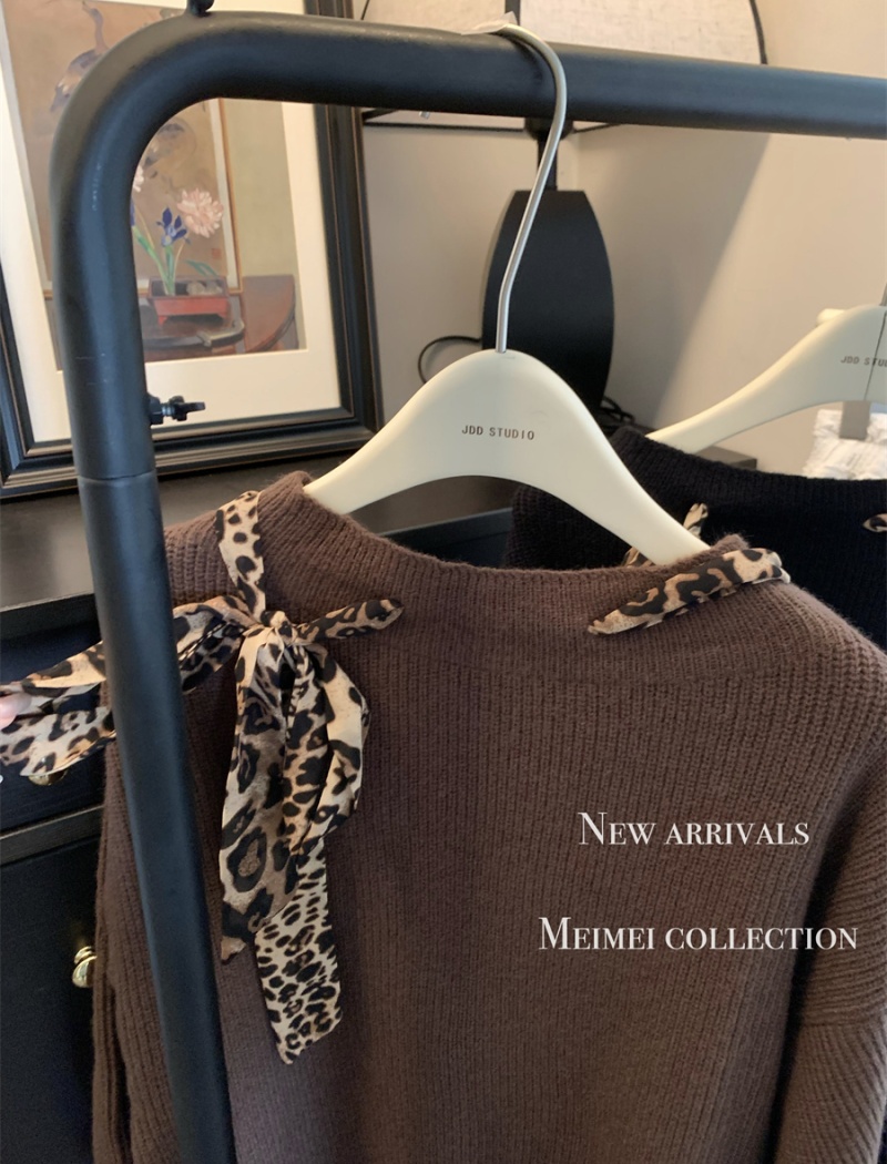 Leopard autumn and winter scarves frenum sweater