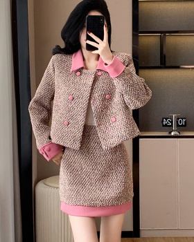 Short show young coat sweet chanelstyle short skirt a set