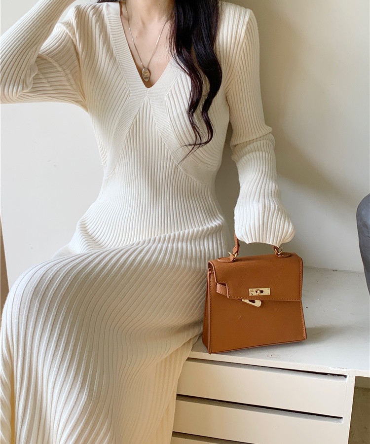 Autumn and winter bottoming dress slim long dress for women