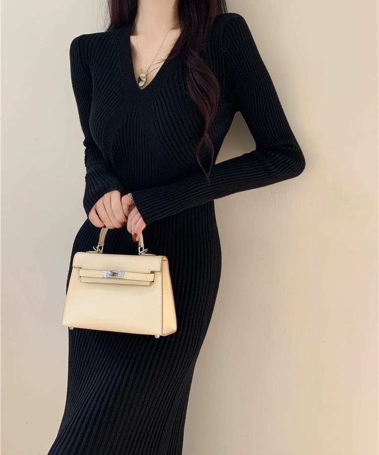 Autumn and winter bottoming dress slim long dress for women