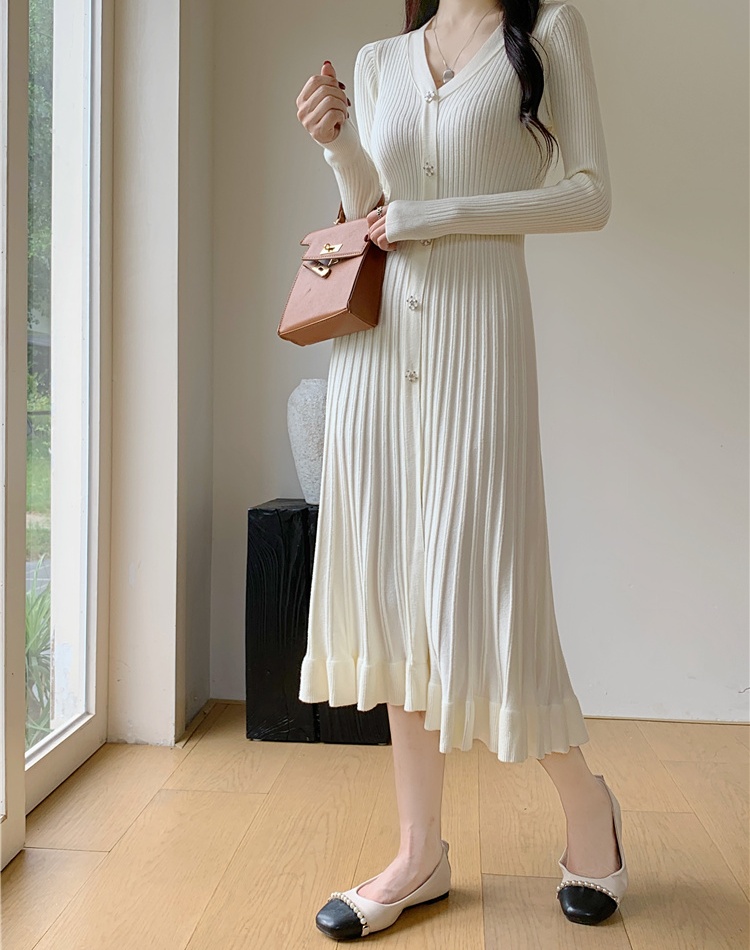 Bottoming overcoat Korean style long dress for women