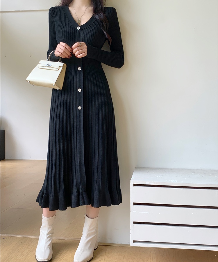 Bottoming overcoat Korean style long dress for women