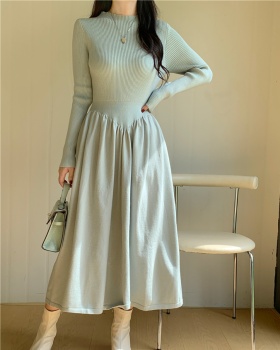 Korean style sweater dress temperament dress for women